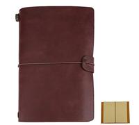 Jwthee Refillable Leather Journal, Small Vintage Leather Notebook Journal Diary Planner PU Leather Lined Note Book Writing Journal with Blank and Lined Pages for Men Women, 8.2 * 5in, 72 Sheets