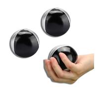 Jwthee Set di Palline da giocoliere in Pelle PU da 3 Pezzi, Palla da giocoliere Portatile per Il Tempo Libero al Coperto, Oggetti di Scena per Principianti e Professionisti (Argento/Nero)