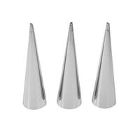 Jwthee Stampi per corno per crema, 6 pezzi, coni da forno, in acciaio inox, forme coniche per coni per croissant, pasticceria danese, forme per coni, per crema, per cannoli, rotoli (Cornetto grande)