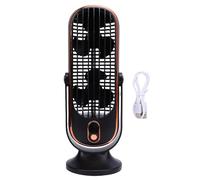 Jwthee Table Tower Fan,Portable Desk Tower Fan Ultra Quiet Oscillating Table Fan 5 Speeds Brushless Motor USB Rechargeable for Home Office Dorm Room (Black)