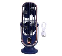 Jwthee Table Tower Fan,Portable Desk Tower Fan Ultra Quiet Oscillating Table Fan 5 Speeds Brushless Motor USB Rechargeable for Home Office Dorm Room (Blue)