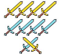 JWTRSVTY 10 PCS Spade Gonfiabili Pixel, 63 cm Spada Pixel Gonfiabile, Spada Pirata Gonfiabile Bambini, Giocattolo Gonfiabili Spade, per Halloween, Cosplay Feste, Pirata Tema Feste, Carnevale Feste