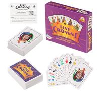JWTRSVTY 5 Crowns Card Game, Five-Star Crown Gioco Di Carte, Gioco Di Carte Ramino Poker, Cinque Crowns Poker Giochi Carte Essenziali, Gioco Notturno Preferito Feste Famiglia (Versione Inglese)