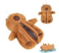 JWTRSVTY Capybara Astuccio In Peluche, Capybara Plush Pencil Bag, Kawaii Simpatico Peluche Di Capibara Pencil Case, Capybara Penna Sacchetto, per Ragazzo Ragazza Bambini Cute Stationery Supplies