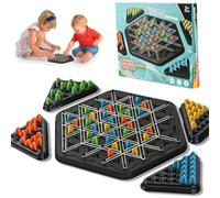 JWTRSVTY Gioco Triggle, Set di Scacchi Triggle Triangle, Gioco Tattico da Tavolo, Gioco da Tavolo Triggle, Gioco del Triangolo A Catena, Giochi da Campeggio All'Aperto per 2-4 Persone