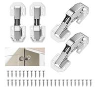 jwtyu Cerniere 4 cerniere per armadio, 110 x 43 mm, con viti, cerniere nascoste per porta della cucina, 90 gradi, per porte di legno, mobili