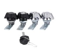 JWVIALEL MS 748-1-2 - Serratura a camma per armadietto, per riporre gioielli, cassetta postale elettronica, 1 pezzo (1 linguetta nera falt)