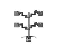 JWVNSKCA Monitor a quattro schermi, giunzione multischermo, clip da tavolo a doppio schermo, installazione con perforazione, staffa senza perforazione da tavolo, 27/32/40 pollici
