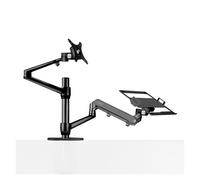 JWVNSKCA Supporto for laptop, monitor, ripiano combinato da tavolo, scrivania da ufficio a doppio schermo, che può essere sollevata e abbassata(Dark Grey)