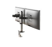 JWVNSKCA Supporto for monitor telescopico a doppio schermo con sollevamento rotante for computer a clip da scrivania Ripiano rialzato da tavolo da 23/24/27 pollici(Can clip table perforation)