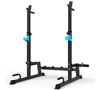 Jx Fitness Supporto multifunzione, rastrelliera per bilanciere, altezza regolabile, per casa, palestra, sollevamento pesi, panca per sollevamento pesi, stazione di spinta portatile