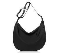 JXAXD Crossbody Bag Donna Grande con Tracolla Regolabile Mezzaluna Borsa Donna Impermeabile Moon Bag Donna Got Bag Moon Bag Large per Donna Uomo Donna, Nero