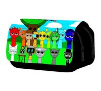 JXBBAAC Sprunnki Astuccio per Matite Bambini, Anime Sacchetto della Matita, 3D Grande Capacità Matita Case Astuccio Portapenne Per Ragazza Ragazzi Ufficio Scuola-A