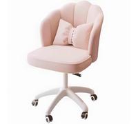 JXCCA Sedia da Ufficio con Rotelle Rotazione di 360 °, Sedia Scrivania Ragazza, Sedie Scrivania Cameretta, Ergonomia, Cuscino in Cotone Rimbalzante, Piedi a Cinque Stelle, Portata 200 kg