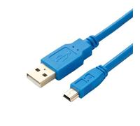 JXCHSWOU Cavo di programmazione for la serie Q adatto a USB-Q USB-Q06UDEH Q03UDE Cavo di download da USB a mini porta(Gold plated (Blue),2m)