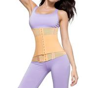 JXCTNNU Fascia Addominale Dimagrante, Corsetto Stringivita Maglia Traspirante Fascia Lombare Dimagrante Pancia Guaina Contenitiva, Pancera Contenitiva per Donna e Uomo (Beige, S(64-72cm))