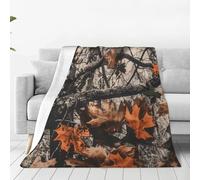 JXDXHCW Coperta con stampa autunnale di foglie di bosco, coperte soffici e leggere e copriletto per divano letto, 100 x 75 cm