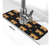 JXDXHCW Tappetino per rubinetto per lavello da cucina, 38 × 14 cm, paraspruzzi per lavello da cucina, protezione contro gli schizzi d'acqua, protezione contro la diatomite per cucina e bagno, piume