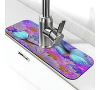 JXDXHCW Tappetino per rubinetto per lavello da cucina, 38 × 14 cm, paraspruzzi per lavello da cucina, protezione contro gli schizzi d'acqua, protezione contro la diatomite per cucina e bagno, piume