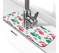 JXDXHCW Tappetino per rubinetto per lavello da cucina, 38 × 14 cm, paraspruzzi per lavello da cucina, protezione contro gli schizzi d'acqua, protezione contro la diatomite per cucina e bagno, piume