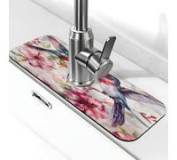 JXDXHCW Tappetino per rubinetto per lavello da cucina, 38 × 14 cm, paraspruzzi per lavello da cucina, protezione contro gli schizzi d'acqua, protezione contro la diatomite per cucina e bagno, piume