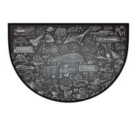 JXDXHCW Zerbino a mezza luna antiscivolo con retro in TPR per esterni e interni, per porta d'ingresso, corridoi, ingresso, 60 x 90 cm, educazione ai graffiti matematici