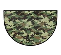 JXDXHCW Zerbino a mezza luna antiscivolo in TPR per esterni e interni, per porta d'ingresso, corridoi, ingresso, 60 x 90 cm, design mimetico denso