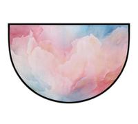 JXDXHCW Zerbino a mezza luna antiscivolo in TPR per esterni e interni, per porta d'ingresso, corridoi, ingresso, 60 x 90 cm, colorato rosa blu astratto