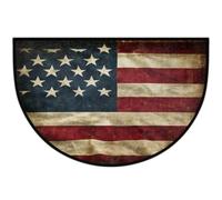 JXDXHCW Zerbino a mezza luna con retro antiscivolo in TPR per esterni e interni, per porta d'ingresso, corridoi, ingresso, 60 x 90 cm, bandiera americana vintage, retrò americano