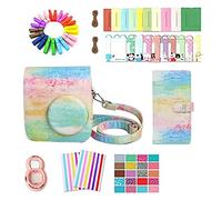 JXE 8 in 1 accessori per fotocamera Fujifilm Instax Mini 7S/7C (custodia per pittura ad olio/obiettivo ravvicinato/album/cornici da appendere alla parete/adesivi per pellicola/adesivi angolari)