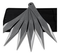 JXE JXO The Thunder: Throwing Spikes Thickness Up to 0.275", 6Pack 10.2" Stainless Steel No Spin Throwing Set with Nylon Belt Sheath - Upgraded Version