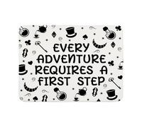 JXGZSO Alice Fairy Tale Fans Gift Every Adventure Requires A First Step Tappetino per mouse Wonderland Movie Lover Gift (Every Adventure MP UK)