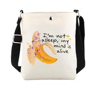 JXGZSO Banana Singer Borsa a tracolla I'm Not Asleep My Mind Is Alive Music Lover Merch, Mind is Alive Mb Uk