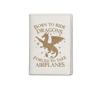 JXGZSO Born to Ride Dragons Forced to Take Airplanes Funny Dragons - Borsa per passaporto da viaggio, Prendere Aerei Pb Uk, 1, Borsa per passaporto