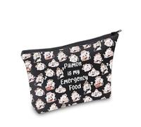 JXGZSO Borsa cosmetica ispirata all'anime, Paimon is my Emergency Food Traveller regalo per amanti degli anime, Borsa Paimon Nero