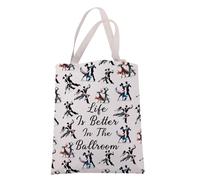 JXGZSO Borsa da ballo per gli amanti della danza "Life Is Better In The Ballroom", regalo di danza e borsa a tracolla per ballerini di tango, La Vita è Migliore Nella Sala da Ballo