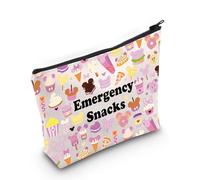 JXGZSO Borsa per alimenti di emergenza, riutilizzabile, con cerniera, adatta per gli alimenti, idea regalo per gli amanti degli spuntini (snack di emergenza 2)