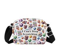 JXGZSO Divertente borsa a tracolla con scritta "I Can't Stop Scratching", idea regalo per la lotteria