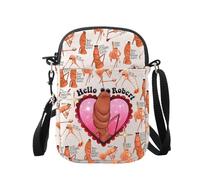 JXGZSO Marcus The Worm borsa a tracolla divertente meme regalo verme amante del personaggio regalo Hello Robert Bag, Marcus il Worm Bag, small