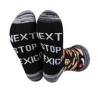 JXGZSO Messico Vacation Gift Mexico City Socks Next Stop Messico Viaggio Calzini Nord America Regalo di viaggio Città del Messico Souvenir Regalo, Next Stop Messico, M-L Tall