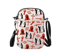 JXGZSO Spaventoso vampiro borsa a tracolla orribile amante del cinema regalo horror fan borsa a tracolla, Borsa spaventosa da vampiro, small