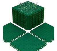 jxgzyy 24 piastrelle modulari ad incastro per pavimenti, antiscivolo, resistenti alle intemperie, per sport all'aria aperta, per esterni, basket, tennis, badminton, verde