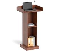 jxgzyy Leggio in legno con 2 ripiani, 60 cm x 41 cm x 120 cm, per aule, ufficio, ristorante, seminario, matrimonio, chiese