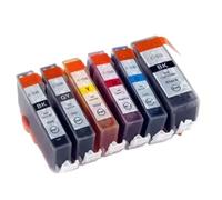 JXHDWYTYO 6 colori PGI 525 CLI 526 BK C M Y GY Cartuccia inchiostro Compatibile con stampanti come MG6150 MG6250 MG8150 MG8250 Inchiostro completo