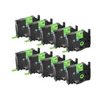 JXHDWYTYO Confezione da 10 nastri per etichette 12 mm laminato standard multicolore compatibile con i materiali di consumo della stampante per il codice prodotto TZ Tze 231(10PK Fluor Green)
