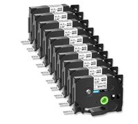 JXHDWYTYO Etichette per tubi termoretraibili da 10 pezzi da 11,7 mm da 4,92 piedi compatibili con HSE-231 nero su bianco compatibile con stampanti per etichette P-Tounch PT-1000