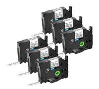 JXHDWYTYO Nastri AZE 231 Nastro per etichette da 12 mm compatibile con stampante PT 1010 PT D450 TZ TZe 231 241(6PK Black on White)