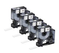 JXHDWYTYO Nastri per etichette permanenti in poliestere da 12 mm compatibili con i materiali di consumo per stampanti 4200 5000 per il codice articolo 18483(4PK Black on White)