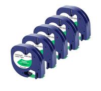 JXHDWYTYO Nastro 2 5 10 pezzi 91201 91202 12267 12 mm LT compatibile con l'etichettatrice 91221 91331 91200(5PK Black on Green)