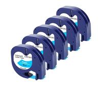 JXHDWYTYO Nastro 2 5 10 pezzi 91201 91202 12267 12 mm LT compatibile con l'etichettatrice 91221 91331 91200(5PK Black on Blue)